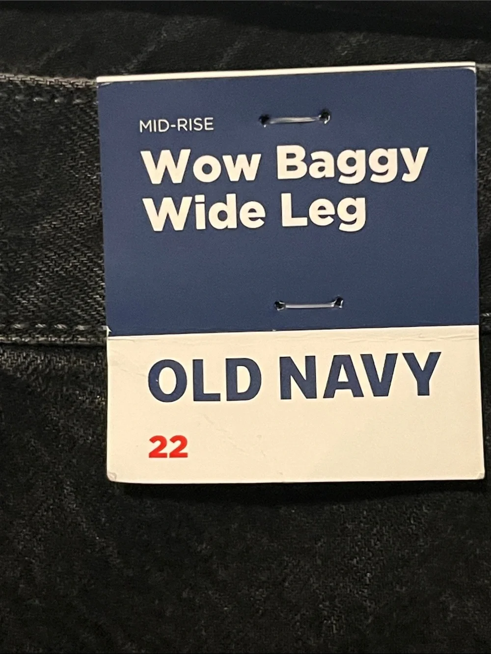 NWT Old Navy Women's Wow Baggy Wide Leg Black Jeans